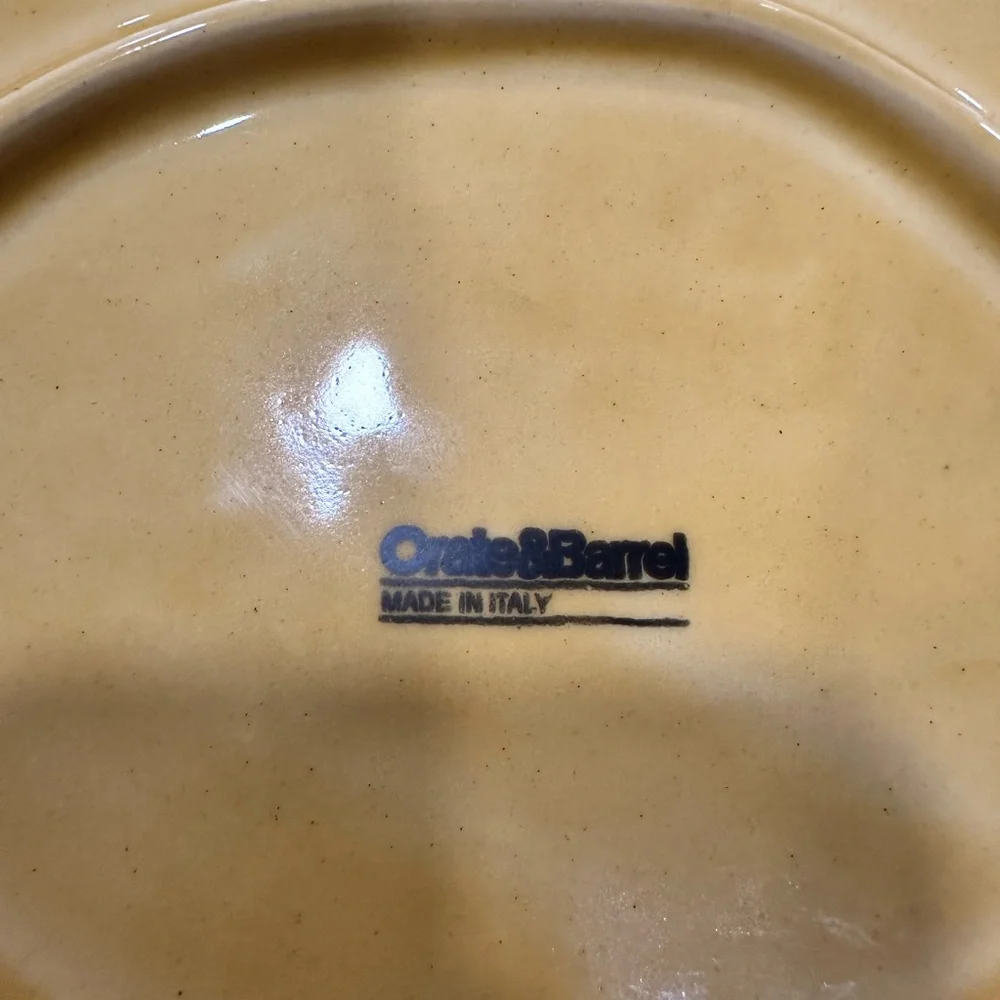 Crate&Barrel Mustard Ceramic Plate